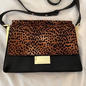VINCE CAMUTO Leopard Print Crossbody Bag NWOT